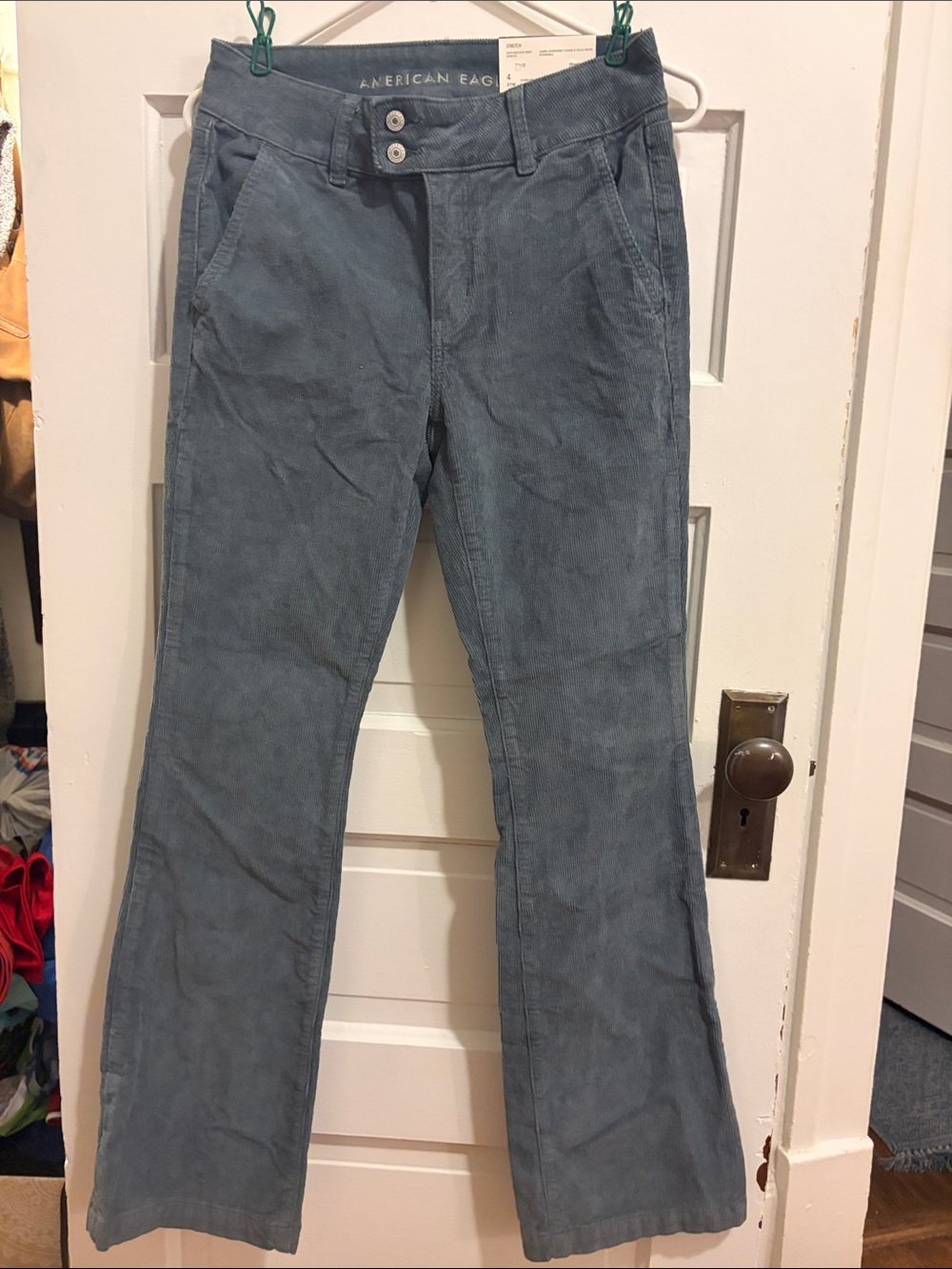 NWT American Eagle Outfitters Women’s Slate Blue Corduroy boot cut Pants